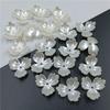 10/20pcs ABS Imitation Pearl Pearl White Beads Findings Caps DIY Hairpin Accessories Jewelry Making