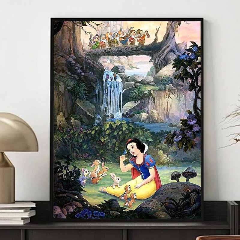 Disney Алмазная живопись Белоснежка Классическая сцена Декоративная картина Мозаика Ремесло Хобби Сделай сам Подарок Украшение дома Вышивка