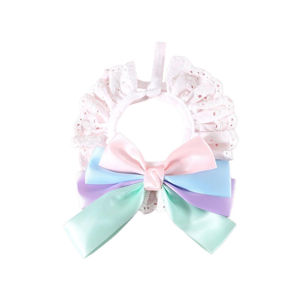 Кружевной ошейник-бантик для кошек и собак, модный галстук, праздничный галстук для домашних животных, костюмный ошейник, регулируемый галстук для домашних животных