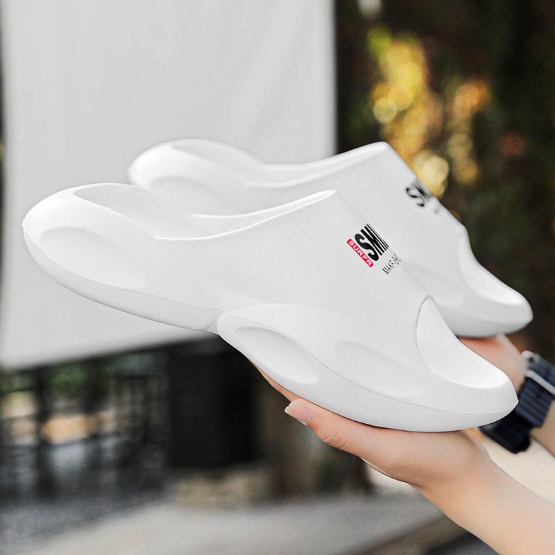 Модные мужские тапочки Повседневные сандалии Мягкие нескользящие туфли для ванной на платформе из ЭВА Летняя пляжная мужская обувь Удобная и легкая