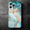 Мягкий чехол для телефона с узором из золотого гранита и мрамора для iPhone 16 16E 17 Air 15 Pro Max 14 Plus 13 Mini 11 12 7 Черная задняя крышка
