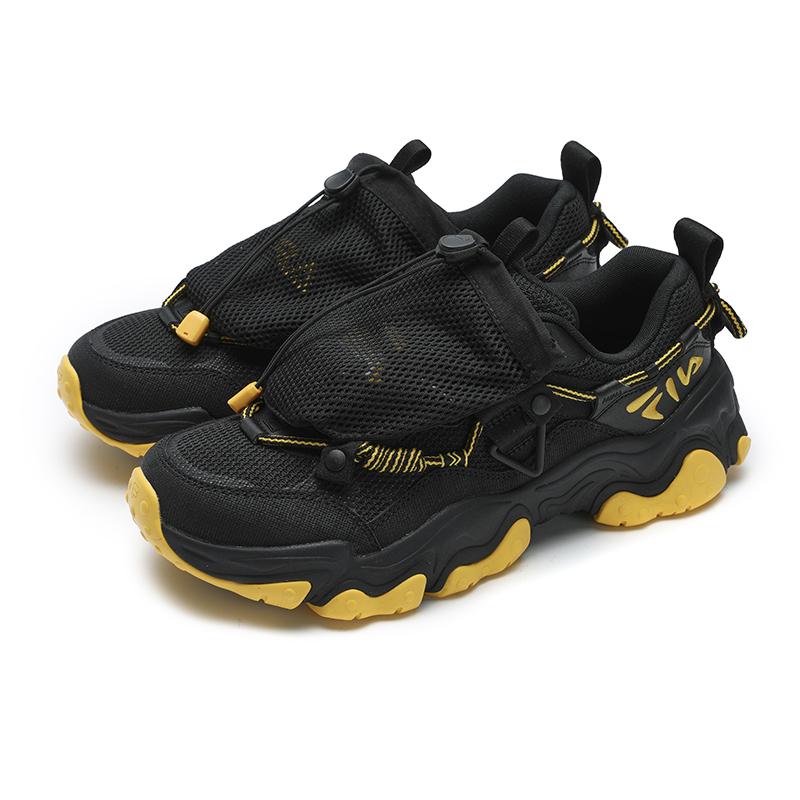 Fila Хуан Цзинъюй X Fluid 5 Обувь с кошачьей лапкой кита Низкие повседневные кроссовки для образа жизни Мужские кроссовки Черные F12M442128FBK