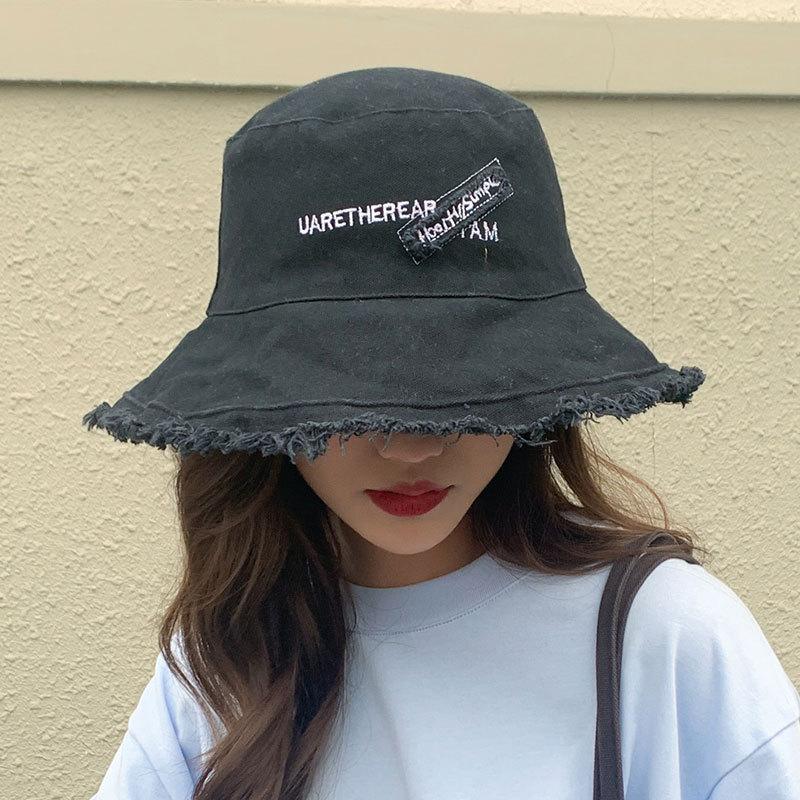 Hat Women'S Summer Big Brim Japanese Face Cover Summer Big Brim Fisherman Versatile Shade Tide Fashion Sunscreen Hat