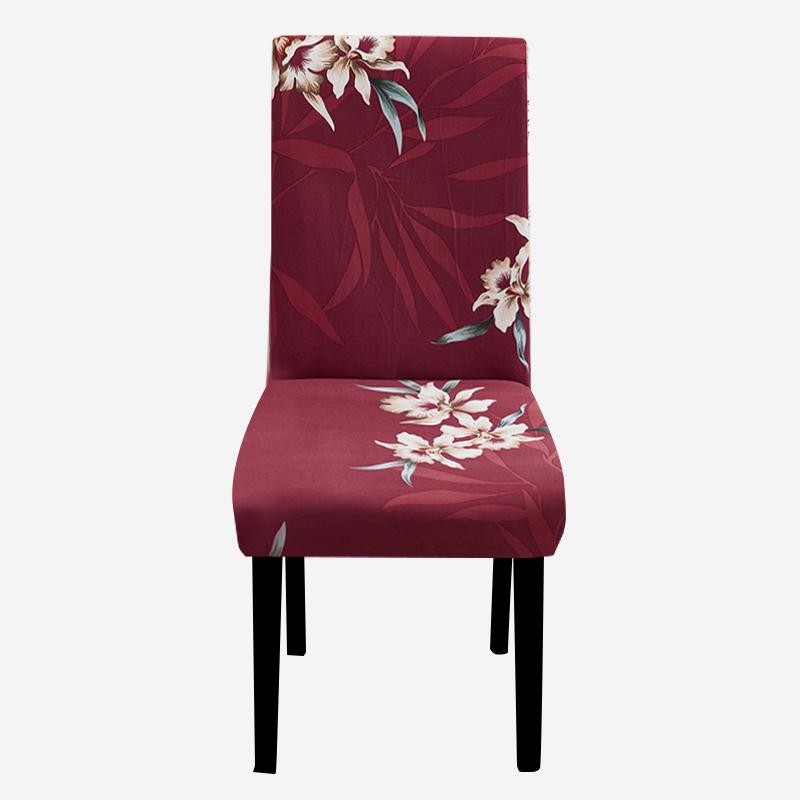 Чехлы на стулья с принтом, эластичные чехлы на кухонные сиденья, эластичные чехлы на стулья из спандекса для столовой, свадебного отеля, банкета, моющиеся, 1 шт.