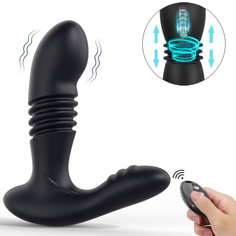 12 VIbrating Mode PRostate MAsturbators Erotic Massager 3-Speed Thrusting Actions VIbrators for Men Remote Control ANal VIbrator Sex Toys for Man