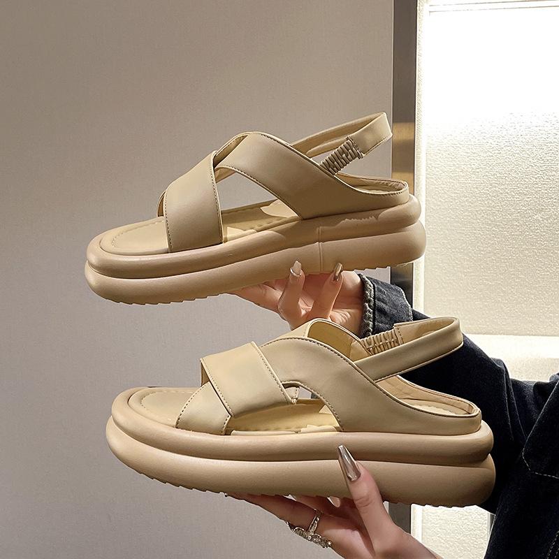 Винтажные модные женские сандалии Muffin Soft Sole Roman