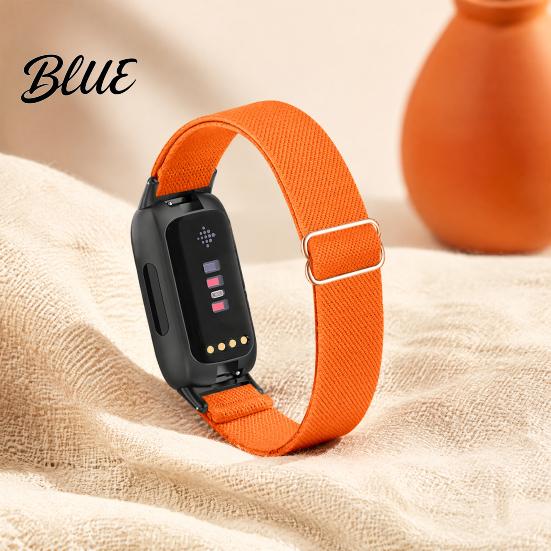 Быстросъемный ремешок для часов Эластичные нейлоновые ремешки для Fitbit Inspire 3 Регулируемый сменный ремешок для смарт-часов Дышащий плетеный спортивный браслет Женский Мужской