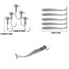Fishing Lure 5 Pcs 7g Jig Head Hooks and  Fishing Soft Lure  Bass Fishing Bait Grub Worm Swimbai