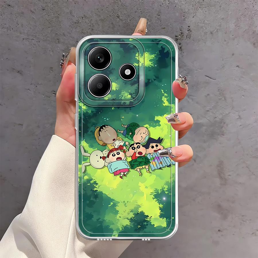 Case for Xiaomi Redmi Note 14 Pro Plus 13C 12S A4 11S 12 9 10 10S 14C Note 13 11 Soft Phone Cover Cute Crayons Shinchan