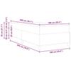 Bed Frame with Mattress Dark Grey 100 x 200 cm Fabric