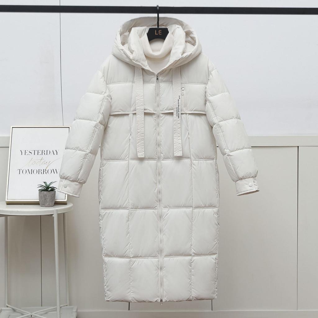 Утепленная одежда женская 2024 зимняя новая с капюшоном утолщенная длинная пуховая хлопковая одежда женская повседневная теплая куртка прилив