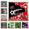 Curtains Sports Football 3D Digital Printing Blackout Curtain Punching