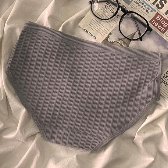 Women Underpants Mid Waist Solid Color Nylon Plus Size Japanese Style Butt-lifted Good Breathability Elastic Quick-drying Sport Casual Briefs