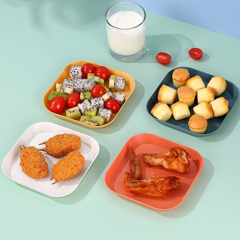 Пластиковая тарелка в скандинавском стиле для ужина, костяная тарелка, квадратная костяная тарелка для вертела, торта, фруктов, закуски, маленькая тарелка, кухонные принадлежности