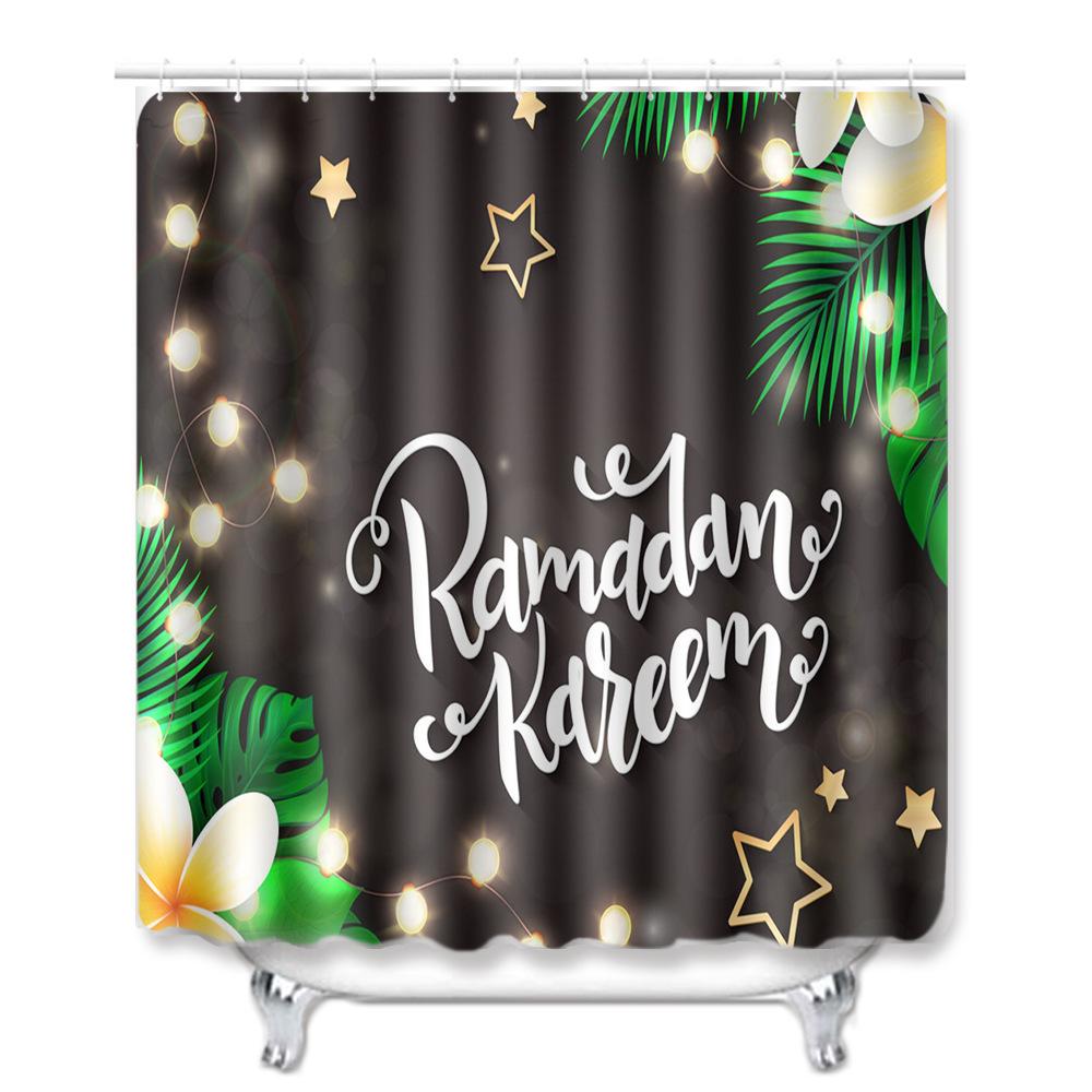 Christmas Household Bathroom Shower Curtain Four-Piece Bathroom Non-Slip Door Mat Bedroom Living Room Floor Mat Carpet