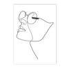 Abstract Lady Face Canvas Prints One Line Drawing Wall Art Painting Woman Body  Minimalist Print Picture Living Room DecorPoster