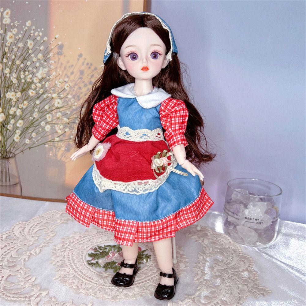 3D Eyes BJD Dolls with Clothes Removable Joints Doll Simulated Eye Hinge Doll Girls Gifts
