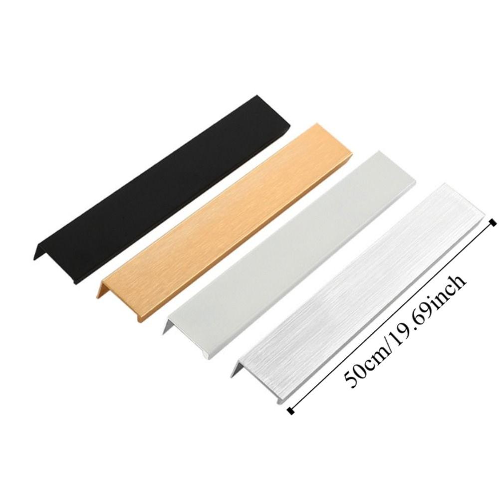 Aluminum Alloy Cabinet Pulls Modern Design Durabl Furniture Handles Invisible Installation Long Strip Drawer Knobs Cabinet Door
