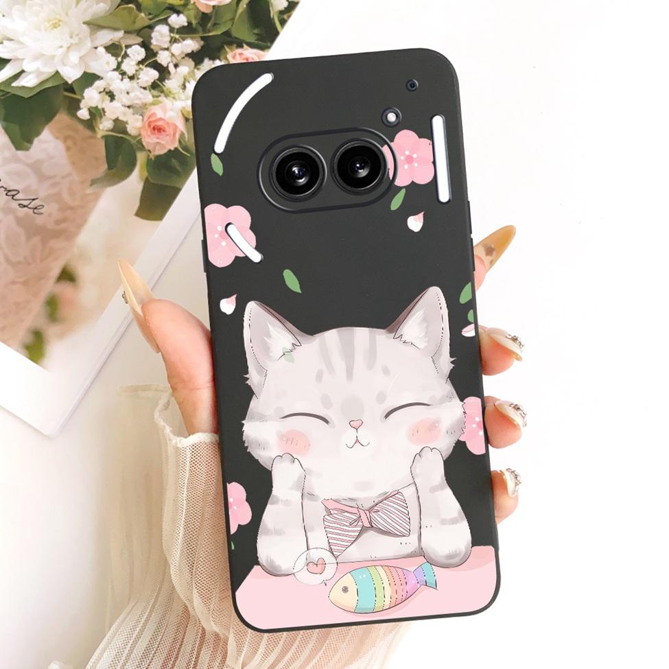 Cover For Nothing Phone 2a Case A142 Silicone Cute Cat Fashion Butterfly Funny Painted Casing For Nothing Phone (2a)