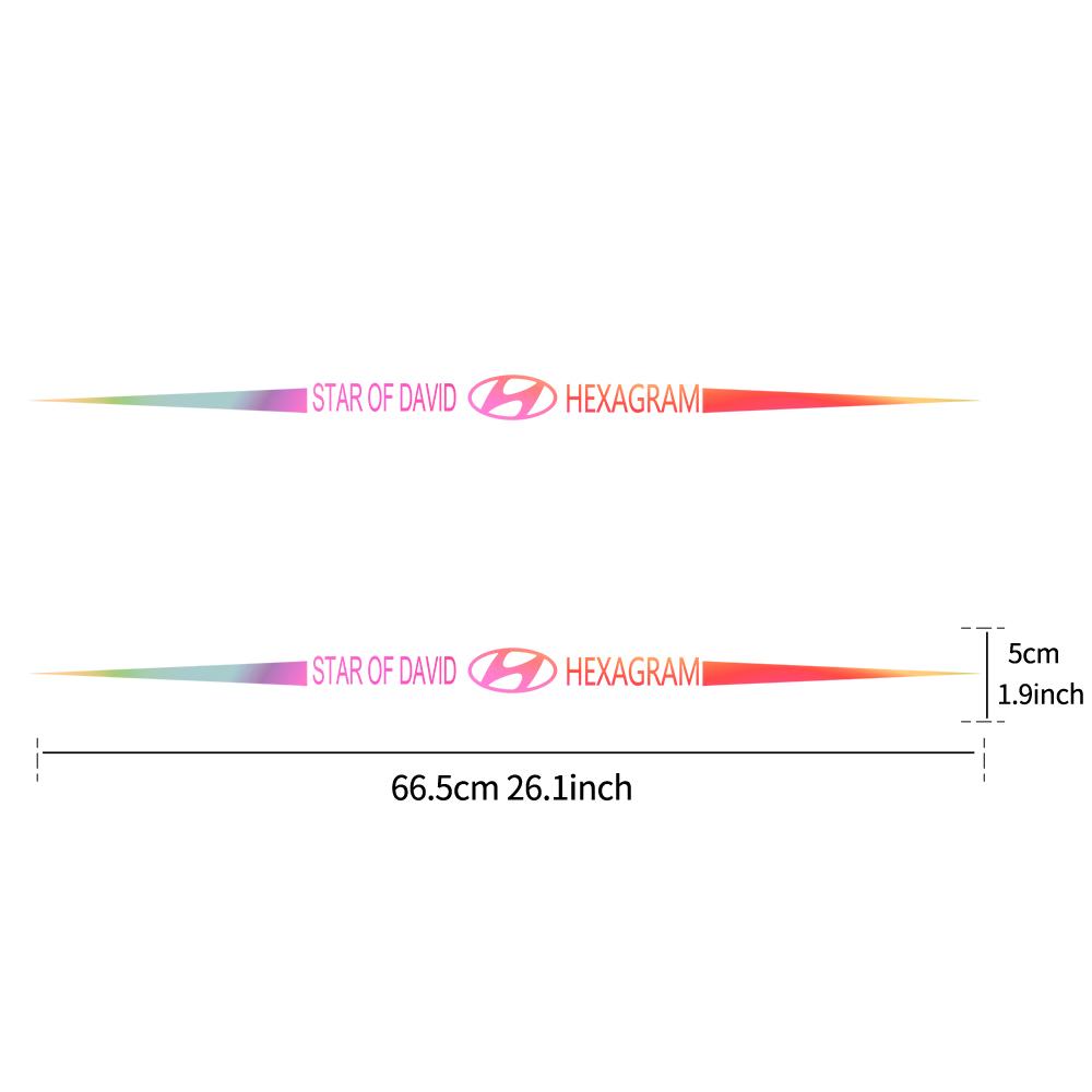 Colorful Laser Car Sticker Car Body Waterproof Sunscreen Decals For Hyundai Genesis N-LINE I10 I20 I30 I40 IX20 IX35 Kona Getz R8