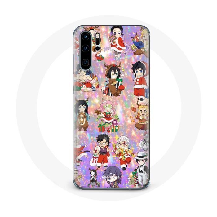 Coque pour Huawei P30 Demon slayer merry christmas affiche le cadeau de noël