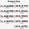 3D ABS Логотип Для Lexus GX470 LX570 LX600 RX350 RX300 Эмблема Цифры Буквы Наклейка Наклейка На Багажник Автомобиля Клейкая Наклейка Аксессуары