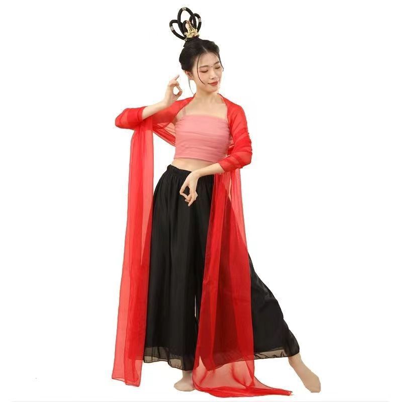 Ethereal Opera Costume Streamer Traditional Hanfu Long Shawl Elegant Chinese Ancient Dance Ribbon
