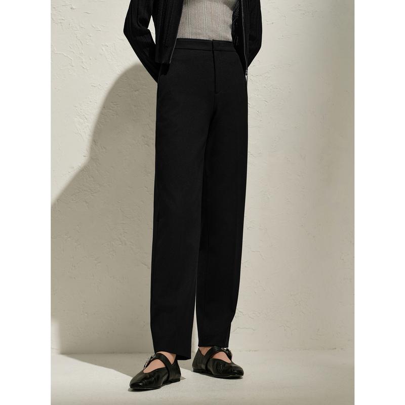 Jiuzi Anna Kou Light and Mature Style Workplace Commuting TR Tapered Pants