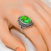 Copper Green Turquoise 925 Sterling Silver Ring V4243, Green Ring, Oval Ring, Valentin's Day Gift, Gift For Her, Birthday Gift, Handmade Jewelry, Silv