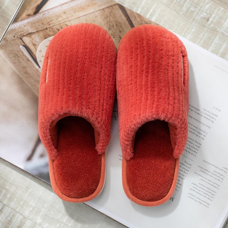 Хлопковые тапочки мягкая подошва бесшумные женские осень и зима домашние комнатные теплые нескользящие плюшевые домашние хлопковые тапочки мужские