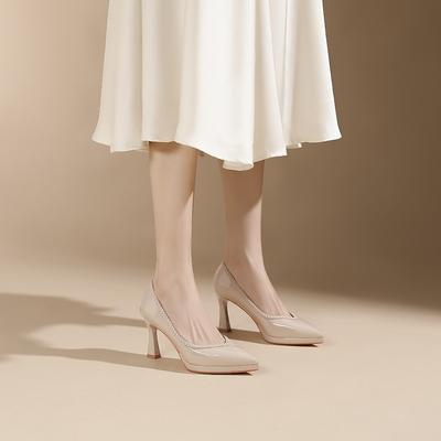 -1 Сексуальные остроносые туфли на тонком высоком каблуке не утомляют ноги водонепроницаемые туфли на платформе однотонные женские туфли дизайнерские нишевые