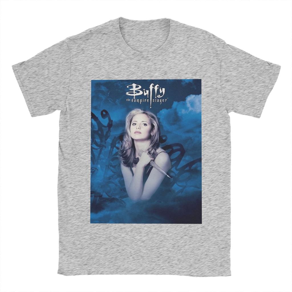 Buffy the Vampires Slayer T Shirt Men's  Pure Cotton Leisure T-Shirts O Neck TV Series Tee Shirt Short Sleeve Clothes 6XL