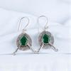 Зеленый Оникс Драгоценный Камень Серебро 925 пробы Ювелирные Изделия Ручной Работы Висячие Серьги 1.86" EE-78-17