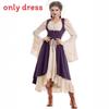 Baroque Style European Medieval Stage Dress With Spliced Polyester Fabric For Theater Performances