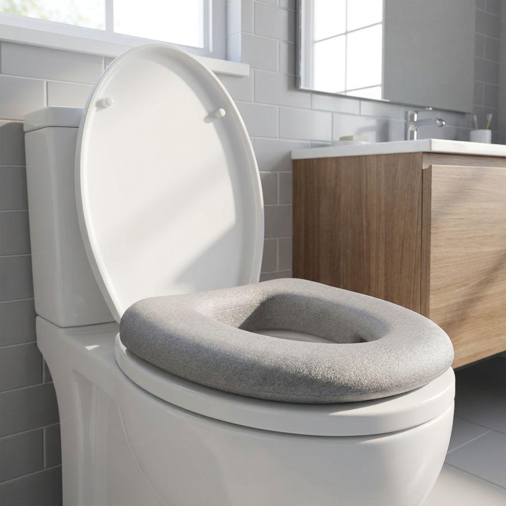 Washable Toilet Seat Cushion Thickened Toilet Pad Universal Toilet Seat Cover Bathroom