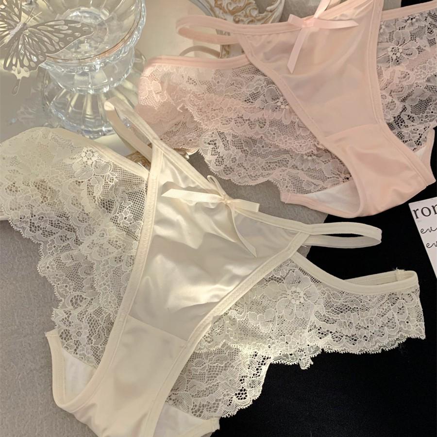 Эфемерная Лоза Снов - Женские Атласные Кружевные Трусики Французского Стиля с Высоким Разрезом и Низкой Посадкой 2025