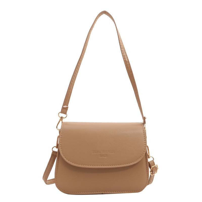 High-end Street Style Pu Small Square Shoulder Bag Women's Fashion Ins New Trend Crossbody Bag Black