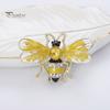 Брошь в виде пчелы, сверкающая, нержавеющая, устойчивая к коррозии, большая брошь в виде насекомых, булавка, модное платье, аксессуары для пальто