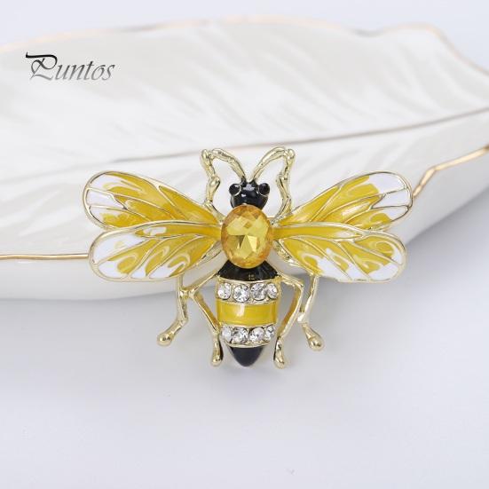 Брошь в виде пчелы, сверкающая, нержавеющая, устойчивая к коррозии, большая брошь в виде насекомых, булавка, модное платье, аксессуары для пальто
