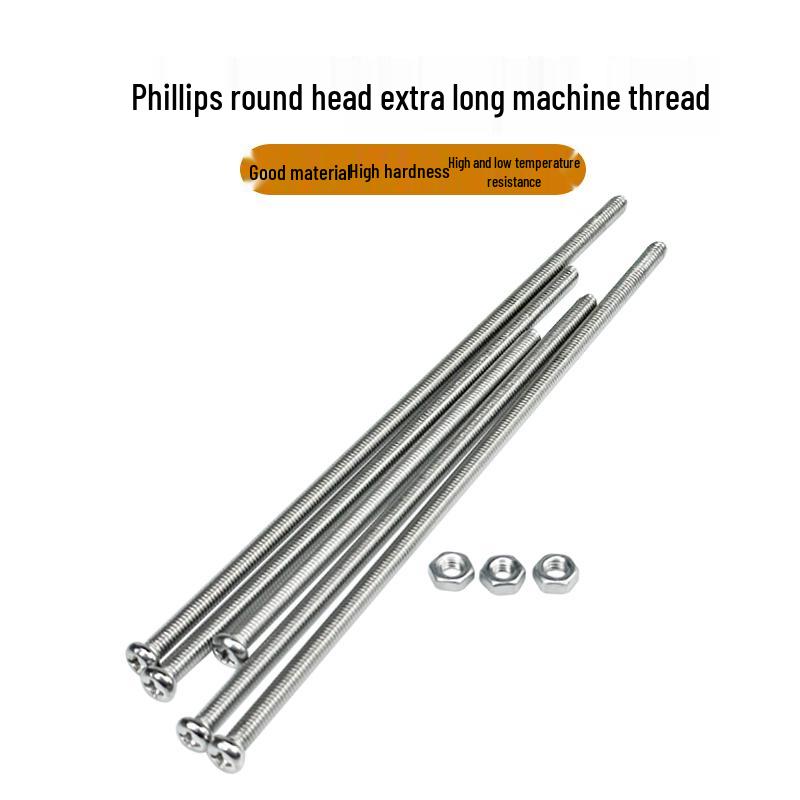 Набор винтов, болтов и гаек из нержавеющей стали M2-M6 с крестообразным шлицем и круглой головкой