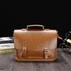 Business PU Briefcase Men's One-shoulder Crossbody Bag Semi-styled Horizontal Retro Men's Bag