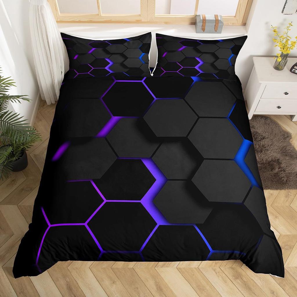 Colorful Dog Paw Three-Piece Quilt Cover 3D Digital Printing Bedding Cover Pet Animal Bed Cover