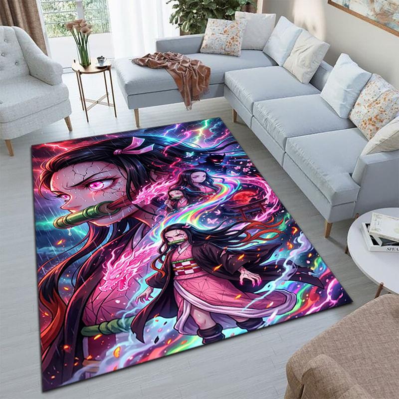 Japanese manga artist Koyoharu Gotouge's Demon Slayer carpets, home decor, non-slip door mats, hallway seat mats, outdoor picnic mats, rugs H9