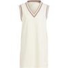 Originals Solid Color V-Neck Casual Loose Short Sleeveless Dress Women Dresses White IS5261