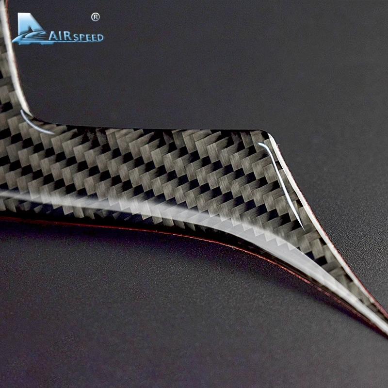 AIRSPEED для Mercedes Benz W204 W205 W211 W203 GLA GLC Наклейка Аксессуары Отделка салона из углеродного волокна Рулевое колесо автомобиля