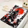 1Pc Samurai Warrior Sunset Rug, Office Carpet Indoor Outdoor Doormat, Non-Slip Soft, Living Room, Christmas Halloween Gift. Em9283