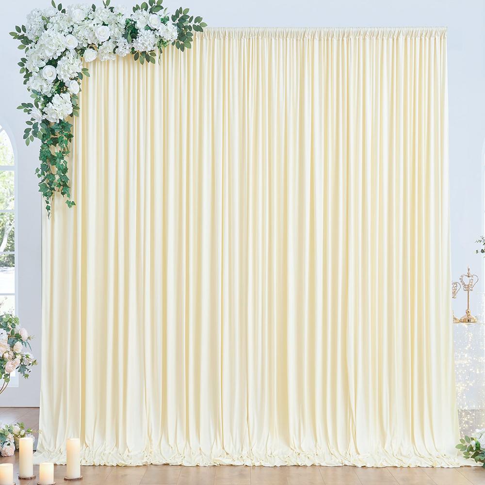 Backdrop Curtain Drapes Wrinkle-Free Polyester Fabric for Birthday Baby Shower Parties Photo Photography Wedding Decoration