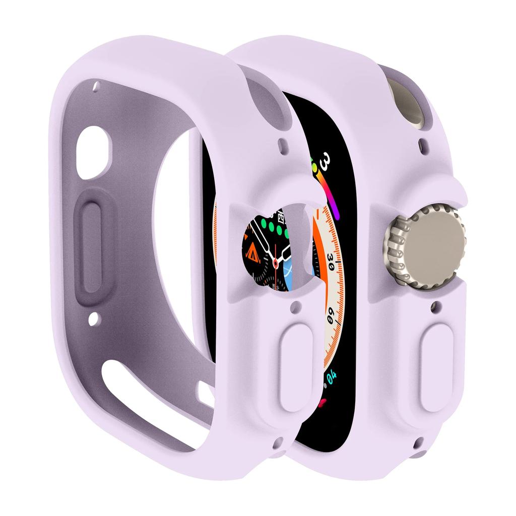 Мягкий силиконовый чехол для Apple Watch 9 8 Ultra 49 мм 45 мм Защитная крышка Для iWatch серии 7 6 5 4 SE 40 44 41 мм Бампер