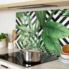 Decorative Tempered Glass Cutting Boards Tropical Leaves 2x40x52 cm