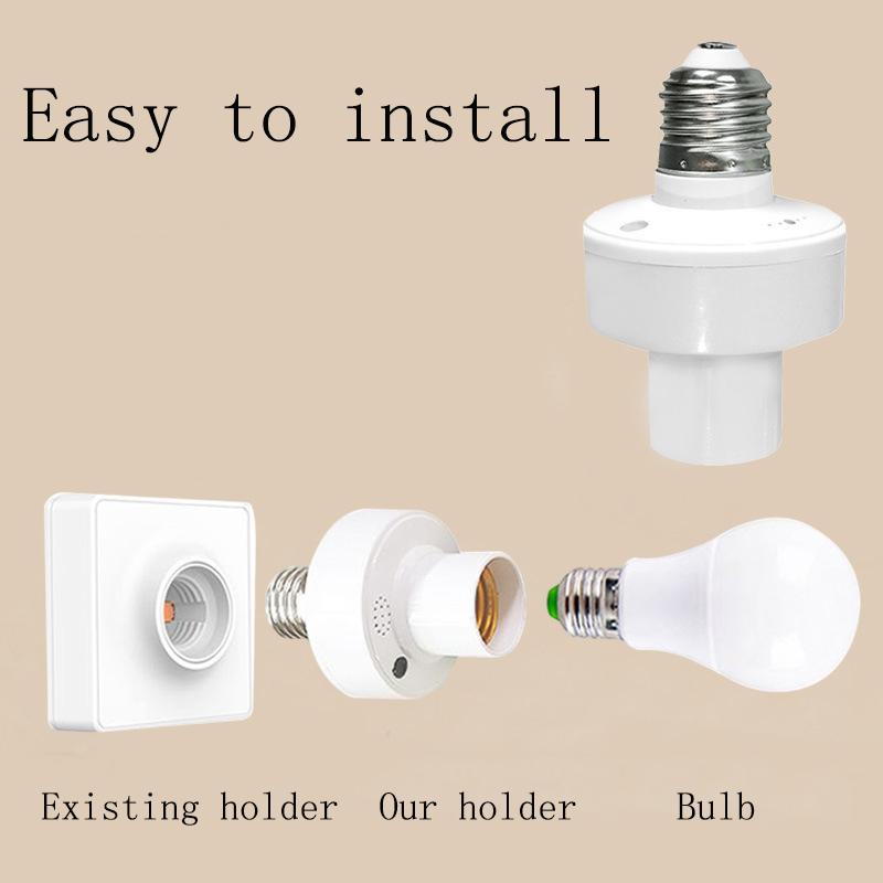 Бесконтактный интеллектуальный патрон для лампы E27/E14 85-265 В с датчиком движения и света, управляемый голосом/звуком патрон для лампы